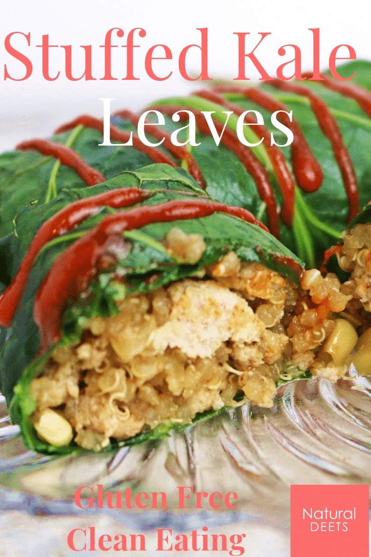 asian stuffed kale leaves