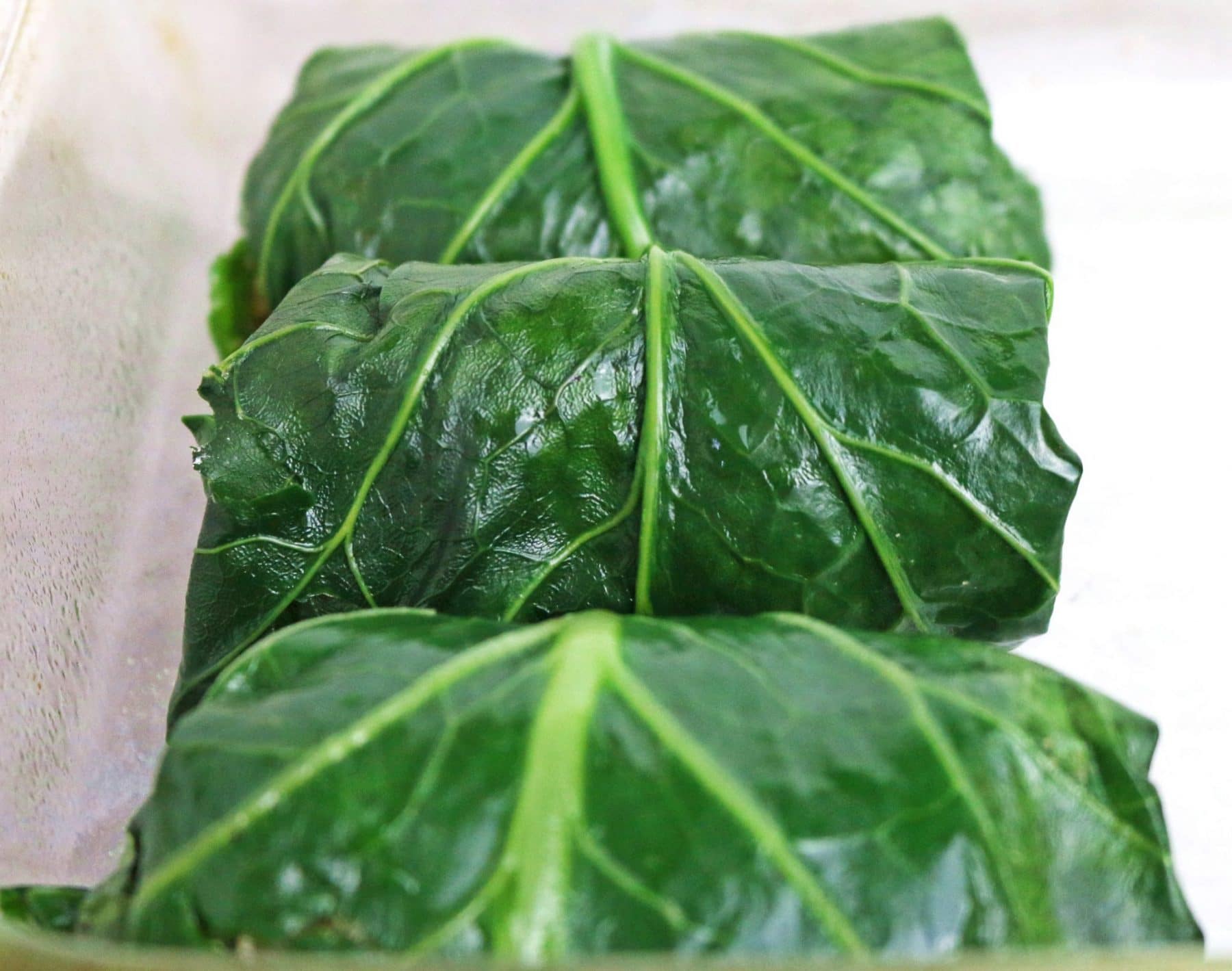 stuffed kale leaves