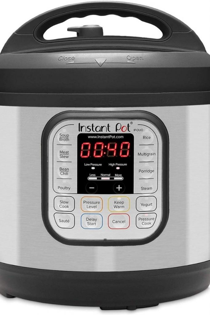 picture of a front view of an instant pot