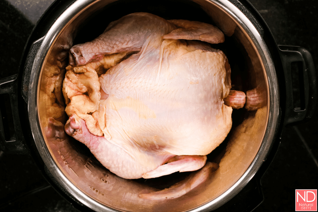 a whole raw chicken in an instant pot