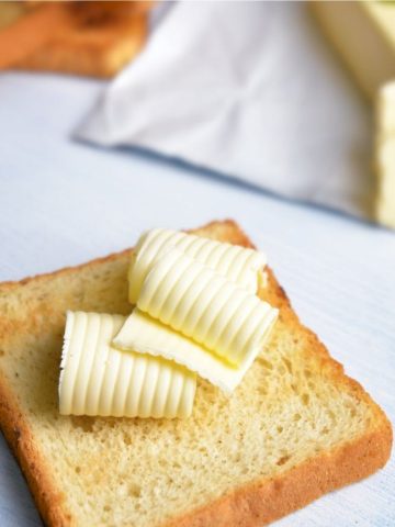 butter on a slice of toast - dairy free spread
