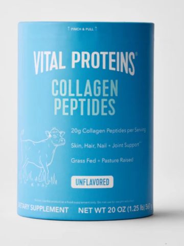 blue container of vital proteins collagen