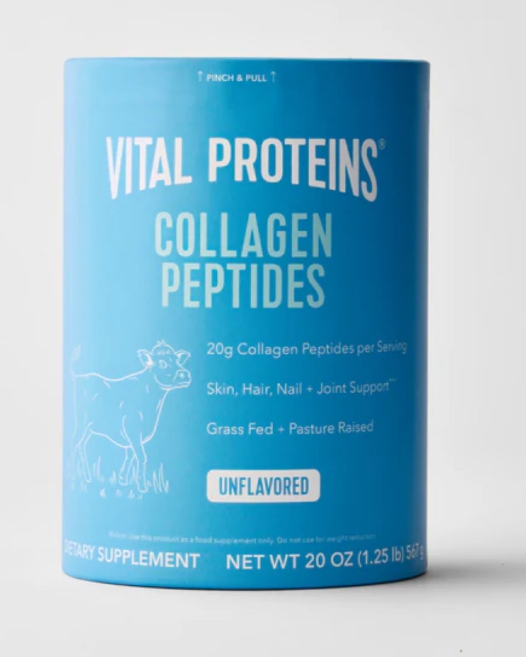 blue container of vital proteins collagen